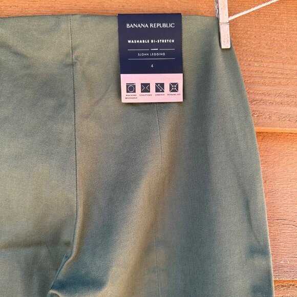 Banana Republic Sage Green Sloan Legging Bi-Stretch Ankle Pants Size 4 NWT - Picture 15 of 16